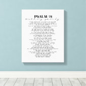 Psalm 91 Wall Decor Over Your Family キャンバスプリント (インサイチュ (ウッドフロア))