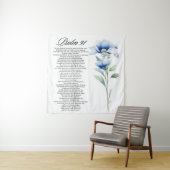 Psalm 91 Watercolor Blue Flower Bible Scriptures タペストリー (インサイチュ)