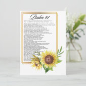 Psalm 91 Watercolor Sunflower Frame Scriptures シーズンカード (スタンド正面)