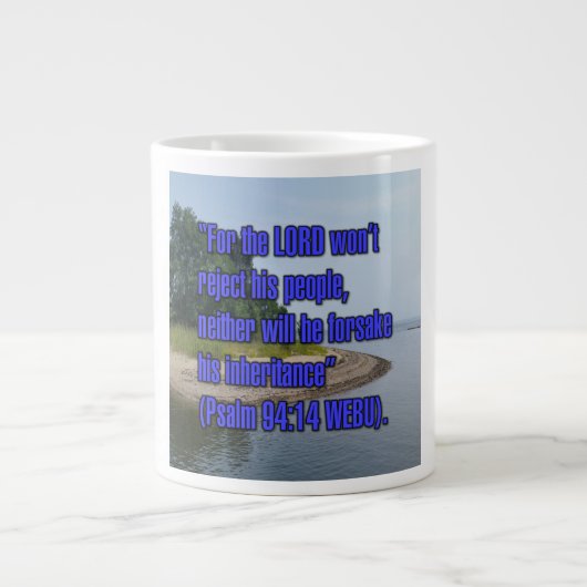 Psalm 94:14 WEBU Mug ジャンボコーヒーマグカップ (正面)