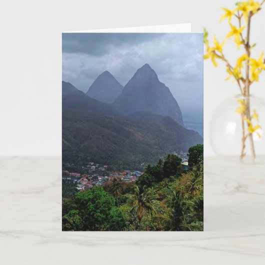 Psalm 95:3-5 Blank Folded Greeting Card カード (黄色い花)