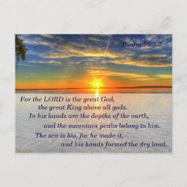 Psalm 95:3-5 Christian聖なる書物、 経典メモリカード ポストカード