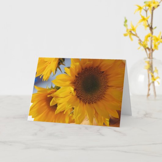 Psalm 96:1 Sunflowers Blank カード (黄色い花)