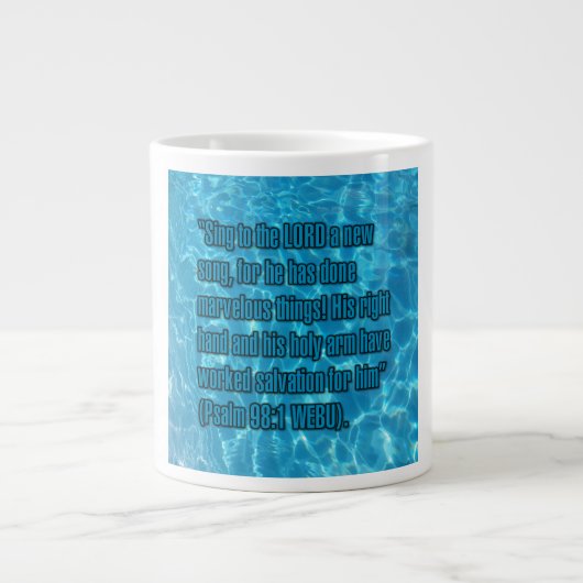 Psalm 98:1 WEBU Mug ジャンボコーヒーマグカップ (正面)