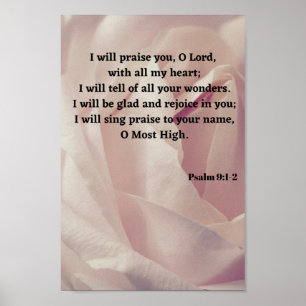 Psalm 9、神の聖書を讃える詩 ポスター
