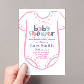 Psalm 9:2 Girl Baby Shower Invitation アクリル招待状 (インサイチュ (ポータブル))