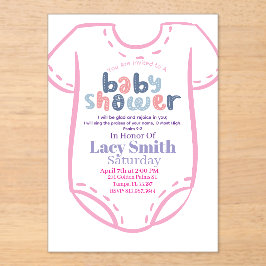 Psalm 9:2 Girl Baby Shower Invitation アクリル招待状