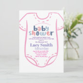 Psalm 9:2 Girl Baby Shower Invitation 招待状 (スタンド正面)