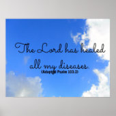 Psalm Christian healing affirmation The Lord has ポスター (正面)