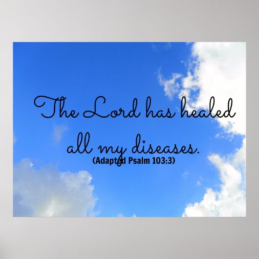 Psalm Christian healing affirmation The Lord has ポスター (正面)