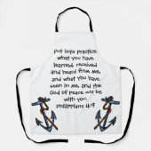Psalm Philippians biblical quote エプロン (正面)