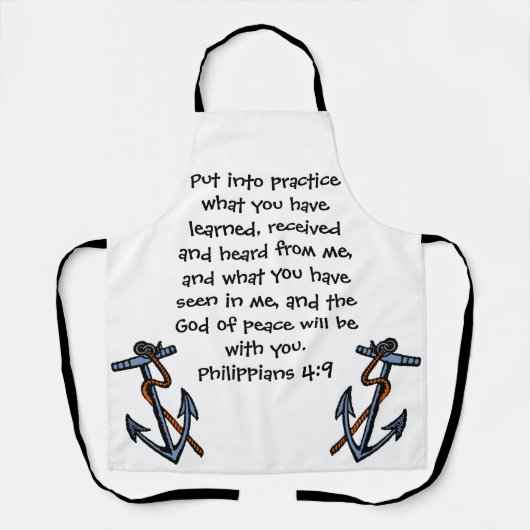 Psalm Philippians biblical quote エプロン (正面)