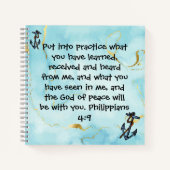 Psalm Philippians biblical quote ノートブック (正面)