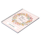 Psalms敬虔なノートブックの女性フローラリース ノートブック (左側)