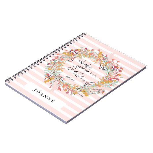 Psalms敬虔なノートブックの女性フローラリース ノートブック (左側)