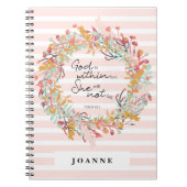 Psalms敬虔なノートブックの女性フローラリース ノートブック (正面)