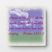 Psalms 100:1～2 フォトプラーク (正面)