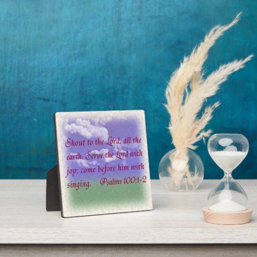 Psalms 100:1～2 フォトプラーク (インサイチュ)