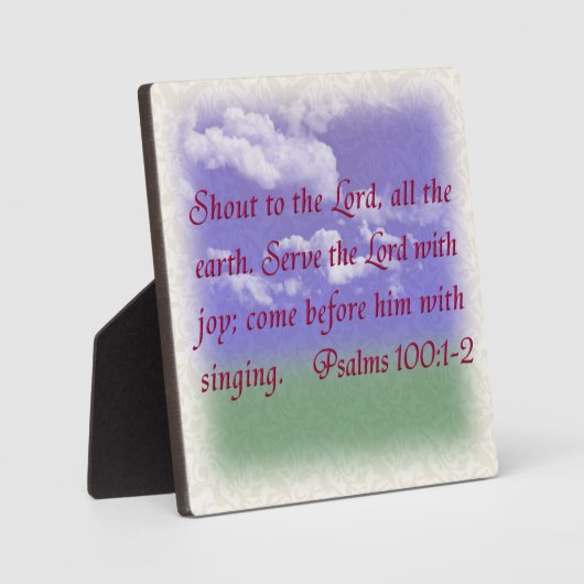 Psalms 100:1～2 フォトプラーク (正面)