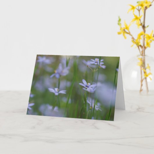 Psalms 115:15青い花のグリーティングカード付き カード (黄色い花)