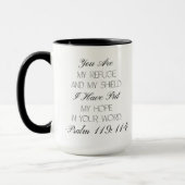 Psalms 119:114 Hope Bible Verse Mug  マグカップ (左)