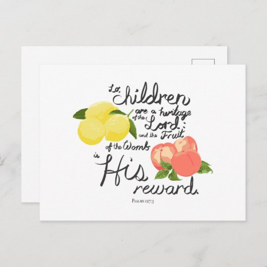 Psalms 127誕生妊娠告知はがき シーズンポストカード (正面/裏面)