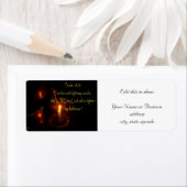 Psalms 18:28 over Lit candle and copper teapots ラベル (インサイチュ)