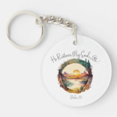 Psalms 23彼が私の魂のアクリルキーチェーンを復元 キーホルダー (正面)