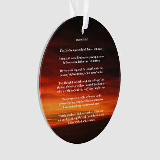 Psalms 23:1-6 オーナメント (正面)