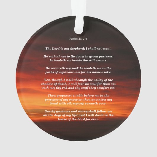 Psalms 23:1-6 オーナメント (裏面)