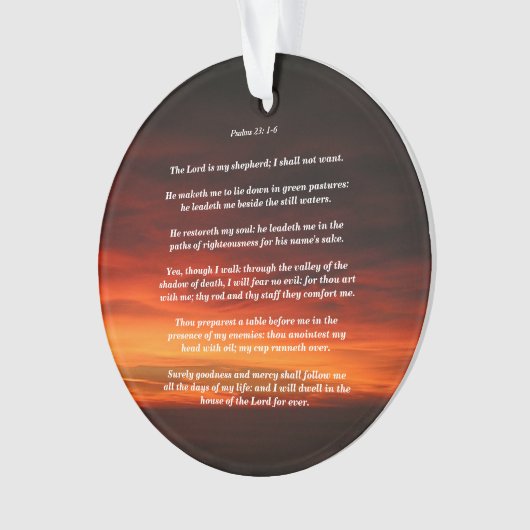 Psalms 23:1-6 オーナメント (正面)