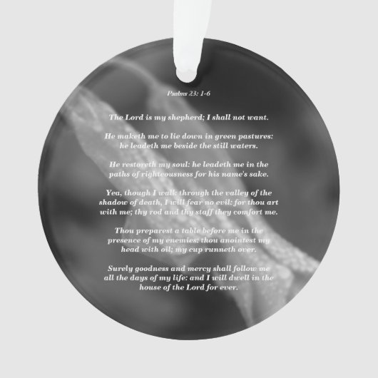 Psalms 23: 1-6 オーナメント (正面)