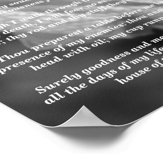 Psalms 23: 1-6 ポスター (角)