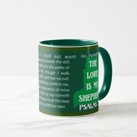 Psalms 23 (Eng) Coffee Mug マグカップ (正面右)