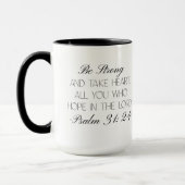 Psalms 31:24 Hope Bible Verse Mug  マグカップ (左)