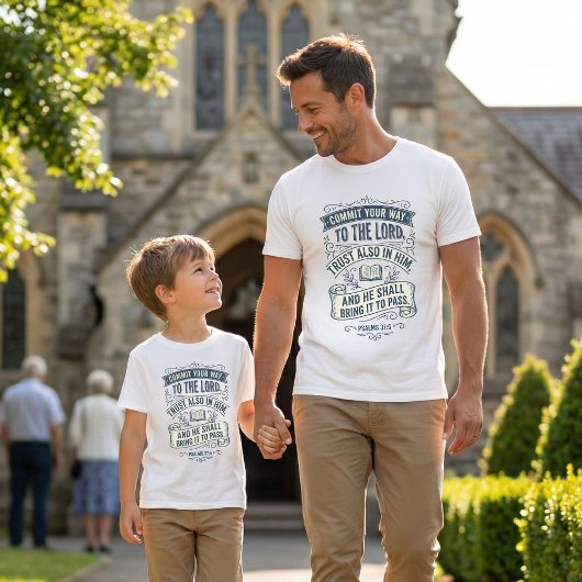 Psalms 37:5 Inspirational Christian Tシャツ