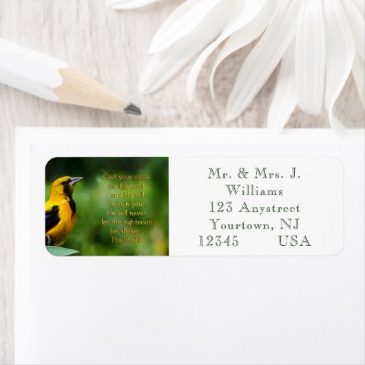 Psalms 55:22感動的 ラベル (インサイチュ)