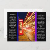 Psalms 91ポストカード付き旧電話ブース ポストカード (正面/裏面)