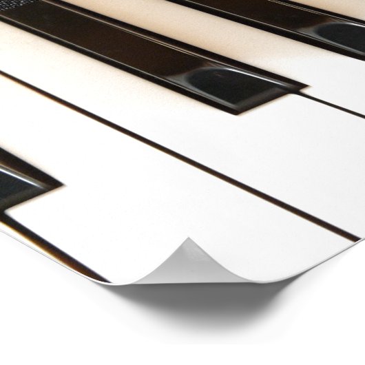 Psalms Bible Verseとピアノ鍵 ポスター (角)