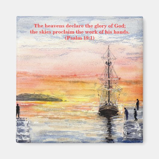 「Psalms & Water colors」マグネット マグネット (正面)