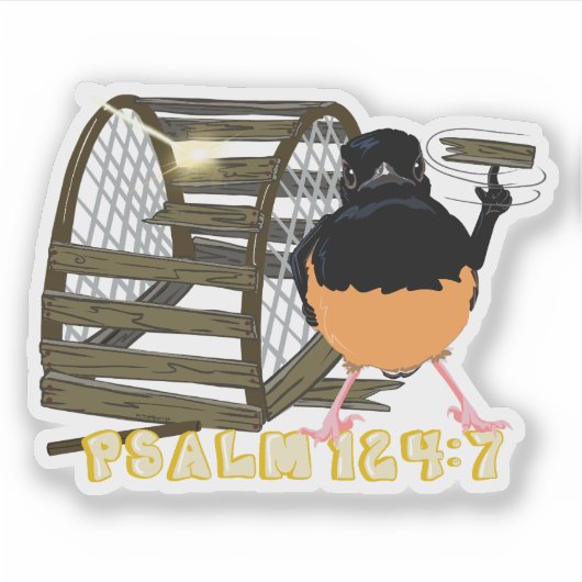 Psalms—White Rumped Shama シール (正面)