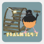 Psalms—White Rumped Shama スクエアシール (正面)