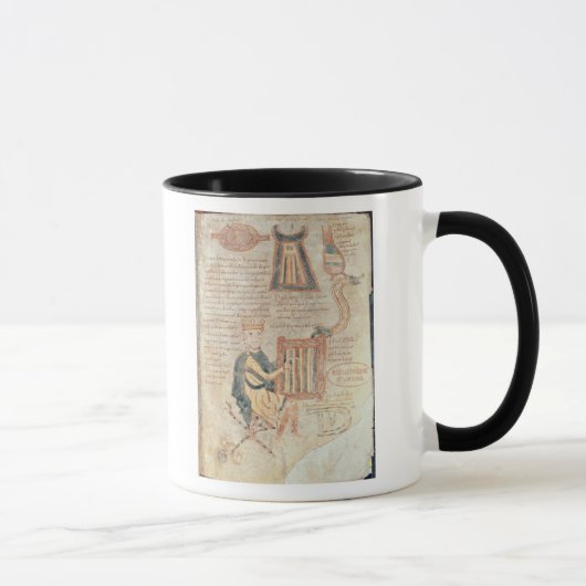 psalterからのpsalteryを遊んでいるデイヴィッド王 マグカップ (右)