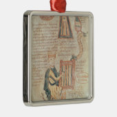 psalterからのpsalteryを遊んでいるデイヴィッド王 メタルオーナメント (右)