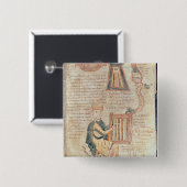 psalterからのpsalteryを遊んでいるデイヴィッド王 缶バッジ (正面&裏面)