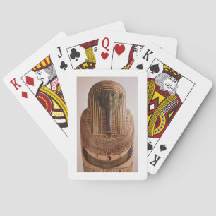 Psametik I (664-61の石棺の外のふた トランプ
