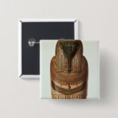 Psamtik I (664-610紀元前に)の石棺遅く每の 缶バッジ (正面&裏面)