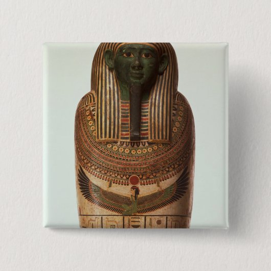 Psamtik I (664-610紀元前に)の石棺遅く每の 缶バッジ (正面)