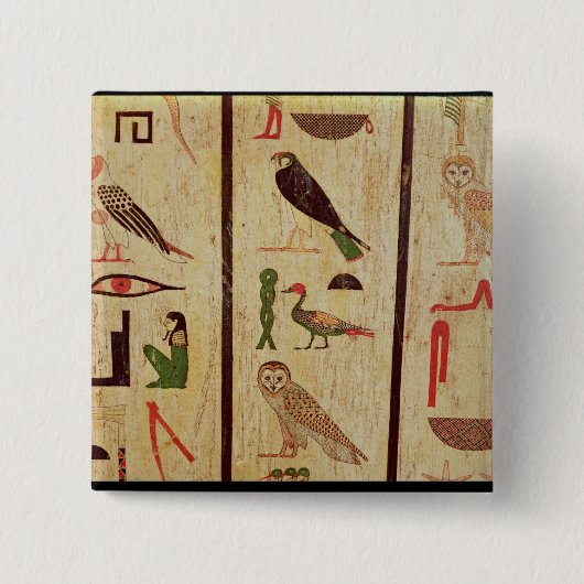 Psamtik I (664-610紀元前に)の詳細oの石棺 缶バッジ (正面)