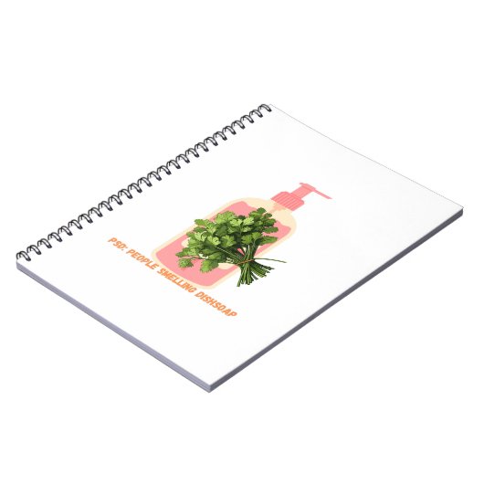 PSD – コリアンダーが嫌いな人のためのユーモアノート ノートブック (左側)